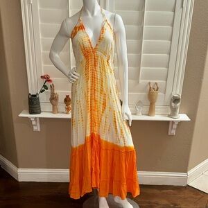 Sol Tie-Dye Halter Maxi Dress